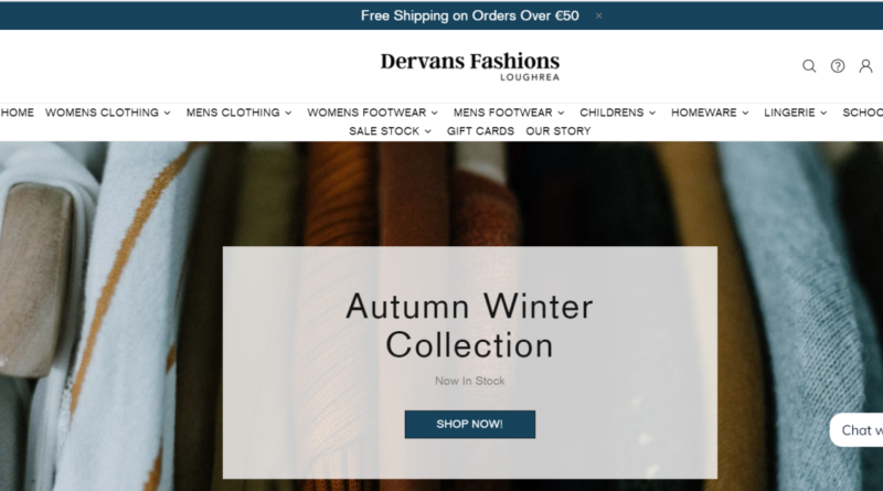 Dervans Fashions Loughrea launch new website