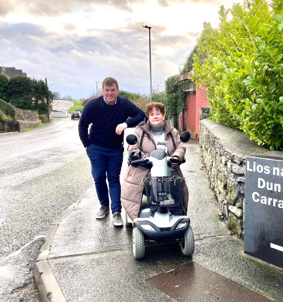 Funding application submitted to NTA to re-align Danesfort Road footpaths Loughrea