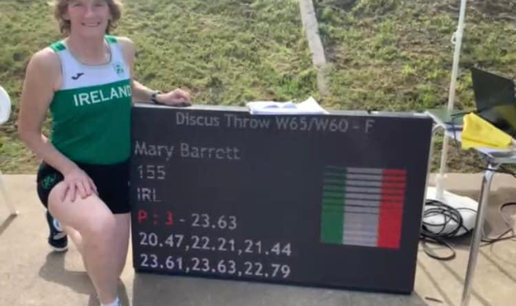 Barrett breaks Irish discus record at European Masters Indoor Championships