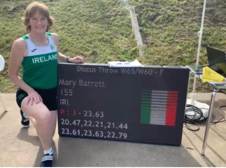 Barrett breaks Irish discus record at European Masters Indoor Championships