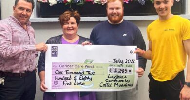 Loughrea businesses Community Coffee Morning raised €1285 for Cancer Care West