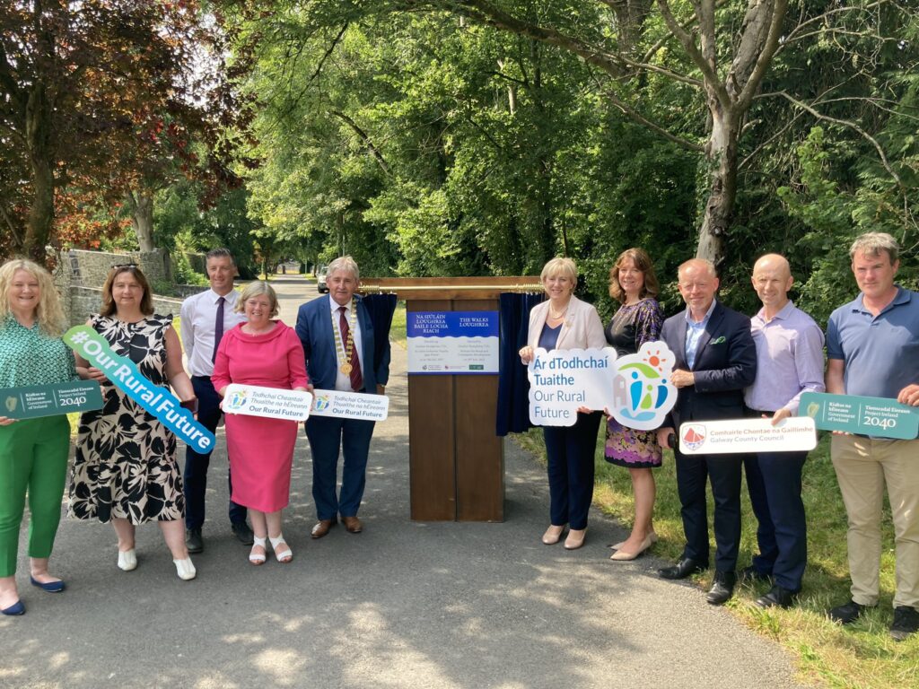 Minister Heather Humphrey opens upgraded The Walks Loughrea Project