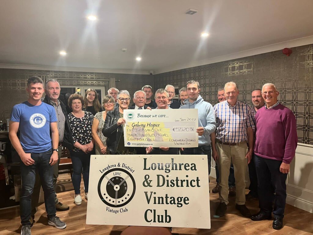 Loughrea & District Vintage Club raised €5520 for Galway Hospice