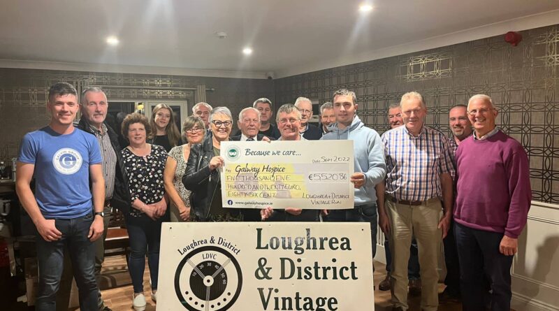 Loughrea & District Vintage Club raised €5520 for Galway Hospice