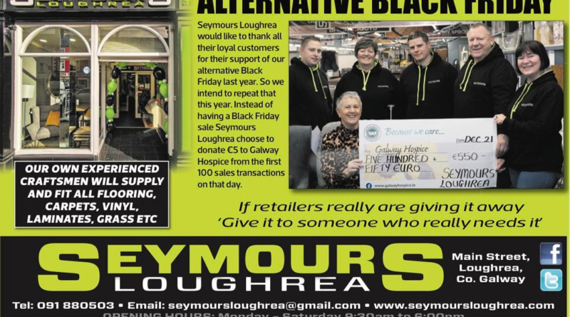 Seymours Loughrea announce Alternative Black Friday