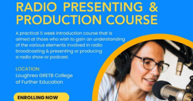 Loughrea Community Radio fm Free 5 week Radio Presenting & Production Course