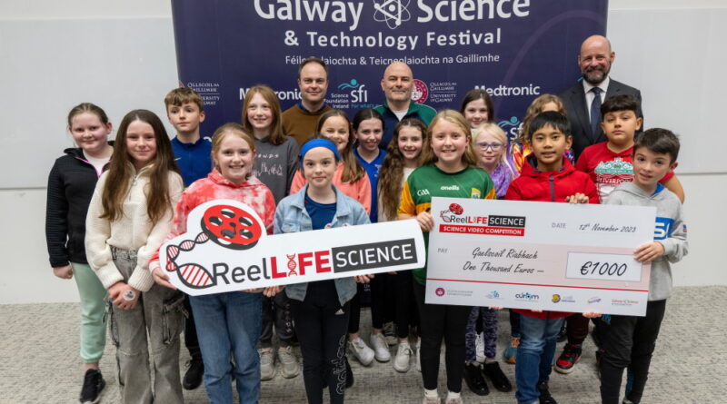 Gaelscoil Riabhach Loughrea Winners of ReelLIFE SCIENCE Awards 2023 Galway Science and Technology Festival