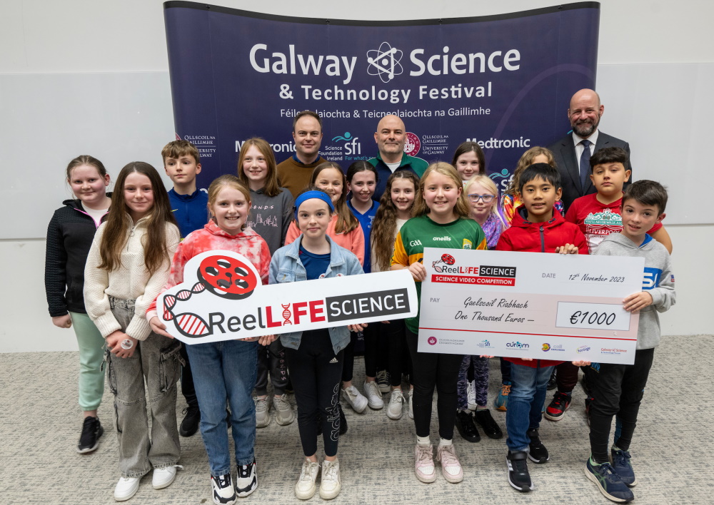 Gaelscoil Riabhach Loughrea Winners of ReelLIFE SCIENCE Awards 2023 Galway Science and Technology Festival