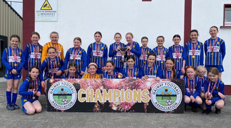 Loughrea Rams celebrate victory in GFA Girls U11 Heron Cup Final