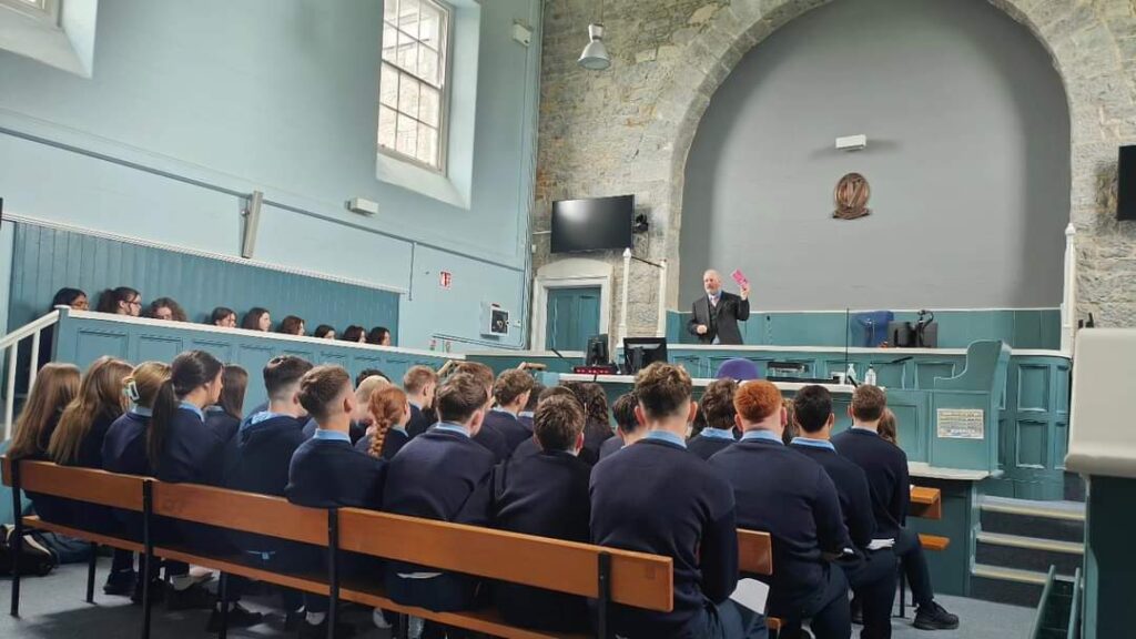 St. Brigid’s College Transition Year Students mock trial at Loughrea District Courthouse